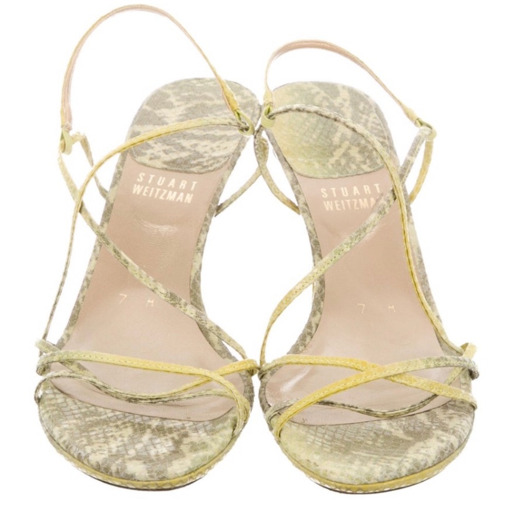 Stuart Weitzman Strappy Sandals Slingback Heels 7